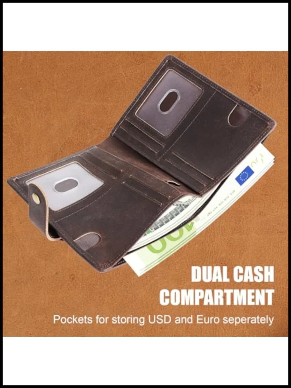 Full Grain Leather Passport Wallet RFID Blocking Travel Organizer with Notebook